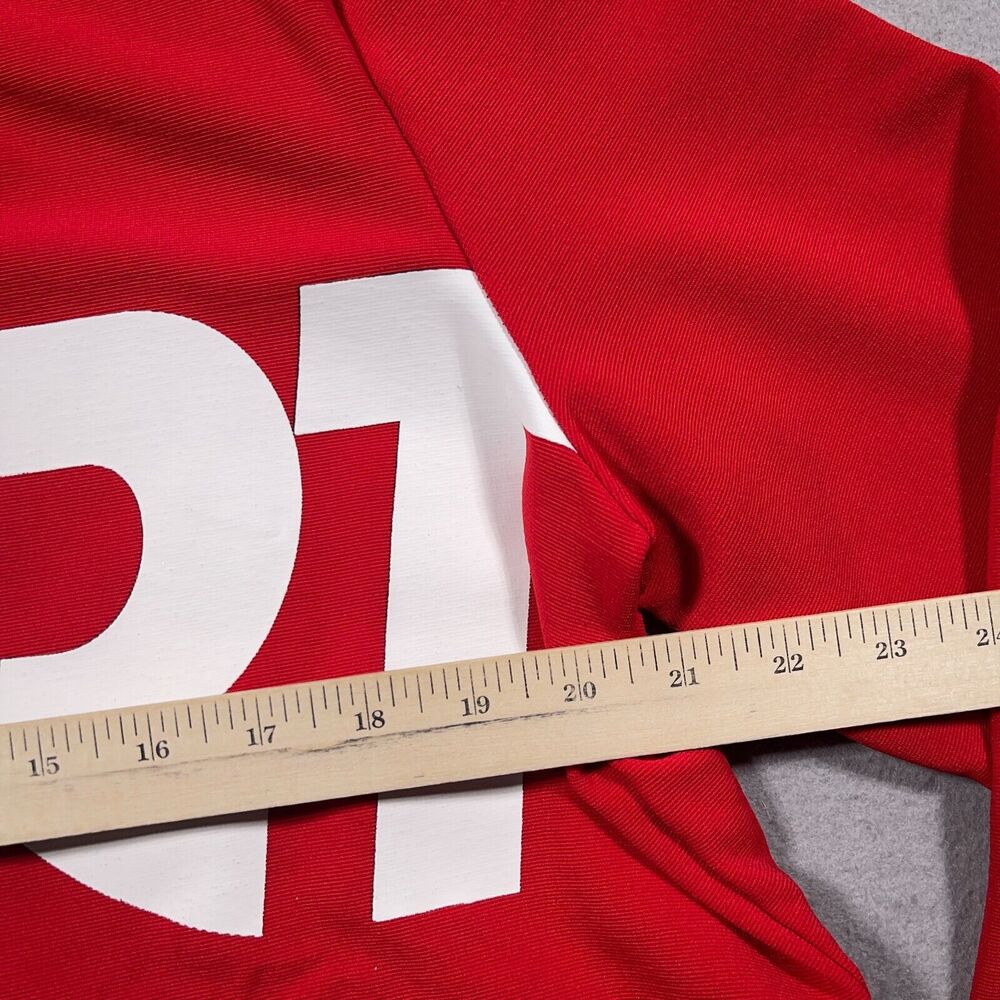 Starter‎ Sweatshirt Women XL Crop Sweater Red SPELLOUT Long Sleeve - Picture 5 of 10